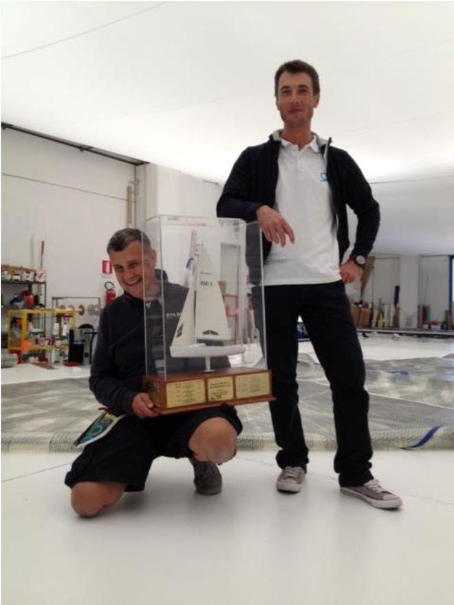 Carlo Fracassoli and Manlio Pozzoli with the Melges 24 Worlds' Trophy - the founders of the Quantum Pro Laghi Loft - Melges 24 World Championship © FareVela